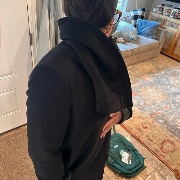 RACHEL Rachel Roy Black Pea Coat - Picture 3 of 12